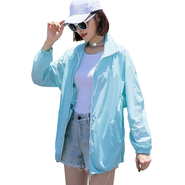 Sidiou Group Anniou YKK Zipper UPF50+ Anti UV Jacket Sunscreen Waterproof Breathable Sun Protection Clothing Coat Loose Plus Size Lightweight Jackets