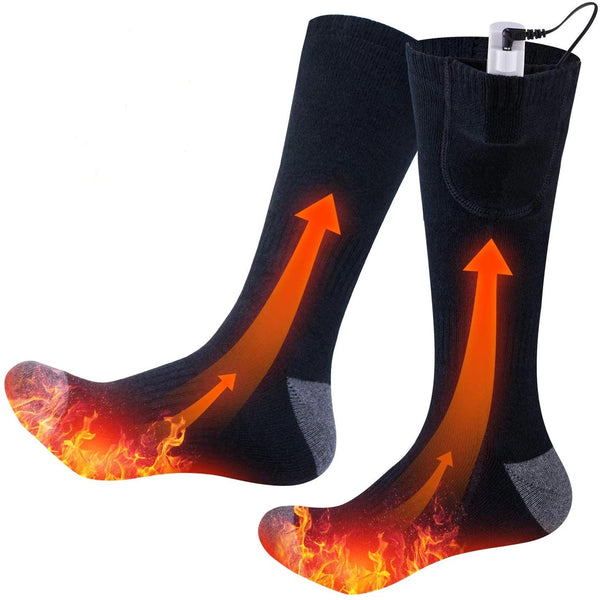 Sidiou Group Anniou 3 Levels Adjustable Electric Heated Socks Warmer Socks Rechargeable Battery For Women Men Winter Outdoor Skiing Cycling Sport