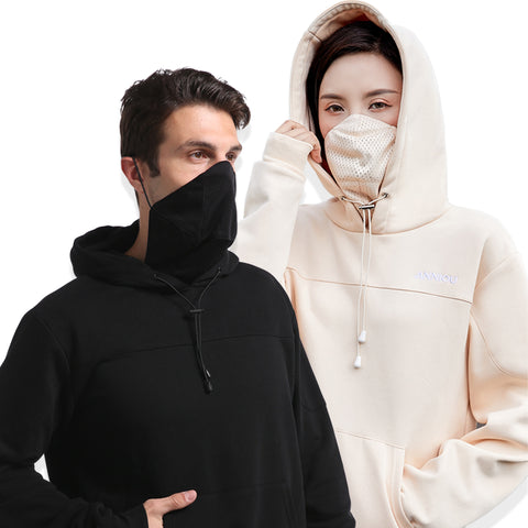 Sidiou Group Anniou Dust Face  Cover Hoodie for Men and Women Fleece Pullover Hoodies Sport Fashion Casual Hooded Sweatshirt