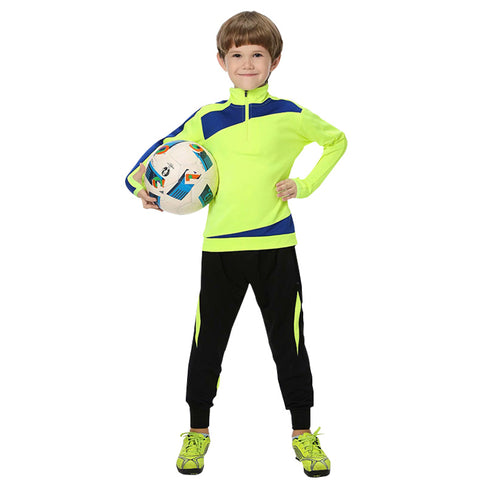 Custom Wholesale Boys Long Sleeve Training Football Jersey Sports Tracksuits Team Uniforms High Quality Personalized Soccer Jerseys