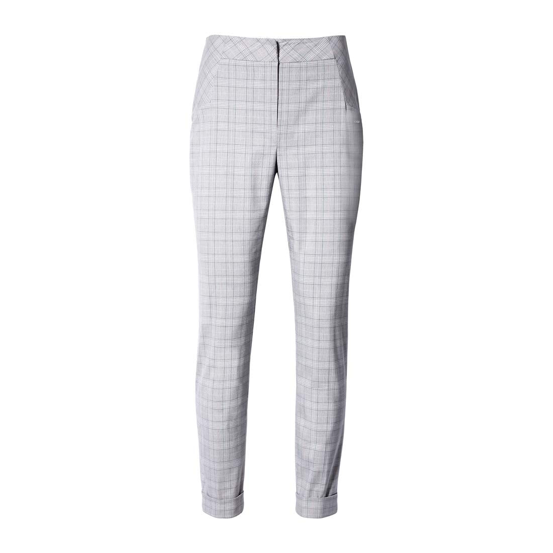 Sidiou Group Anniou Women Check Trousers Plaid High Waisted Trousers Office Lady Style Pants Suit Pants Straight Leg Pants