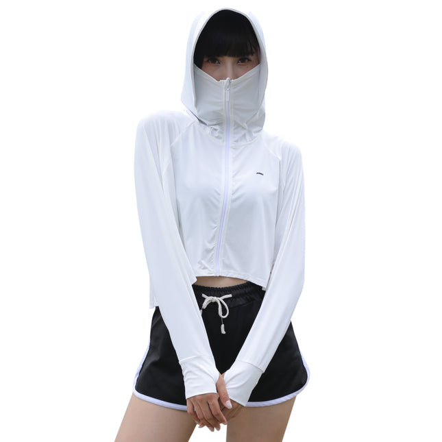 Sidiou Group Anniou YKK Zipper UPF50+ Anti UV Jacket Sunscreen Summer Women's Hooded Breathable Quick Dry Bat Sleeve Cloak Sun Protection Clothing - Sidiou 