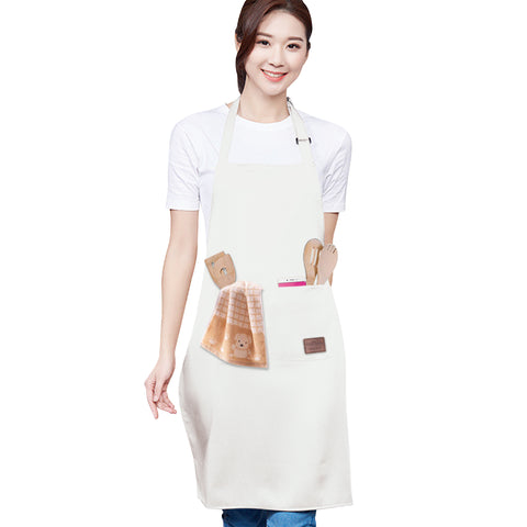 Sidiou Group Anniou Three-layer Fabric Cooking Kitchen Waterproof Adjustable Chef Apron with Pockets for Home Restaurant Craft Garden BBQ Apron