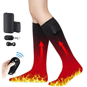 Sidiou Group Anniou Electric Heated Socks Rechargeable Remote Control Outdoor Thermal Socks 3 Temperatures Adjustment 3.7V 4000mAh Battery Winter Foot Warmer Ski Heating Socks for Women Men