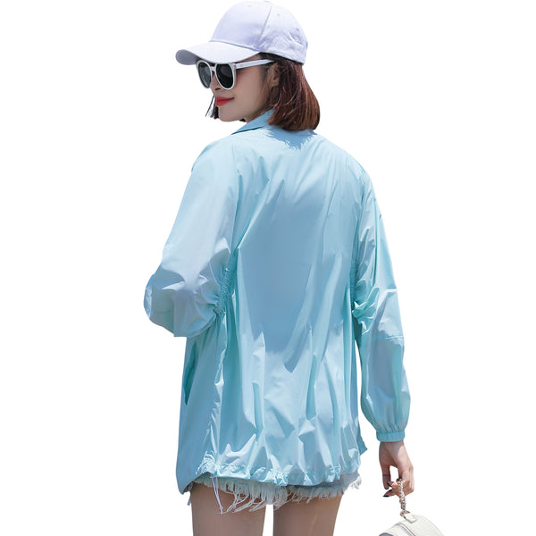 Sidiou Group Anniou YKK Zipper UPF50+ Anti UV Jacket Sunscreen Waterproof Breathable Sun Protection Clothing Coat Loose Plus Size Lightweight Jackets