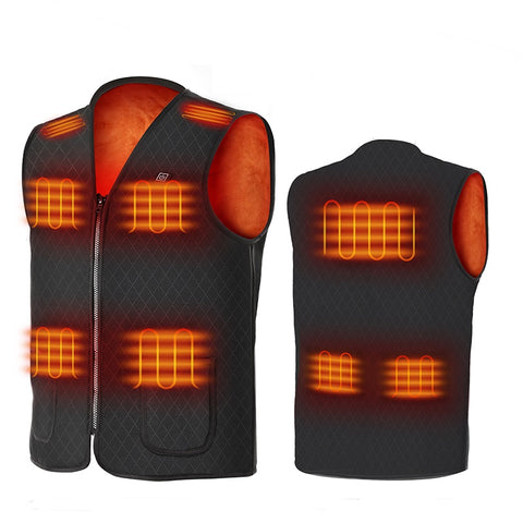 Sidiou Group Anniou 3-speed Adjustable Temperature Self-heating Vest Washable USB Charging Heated Vest Winter Electric Sleeveless Heating Gilet（Without Power Bank）
