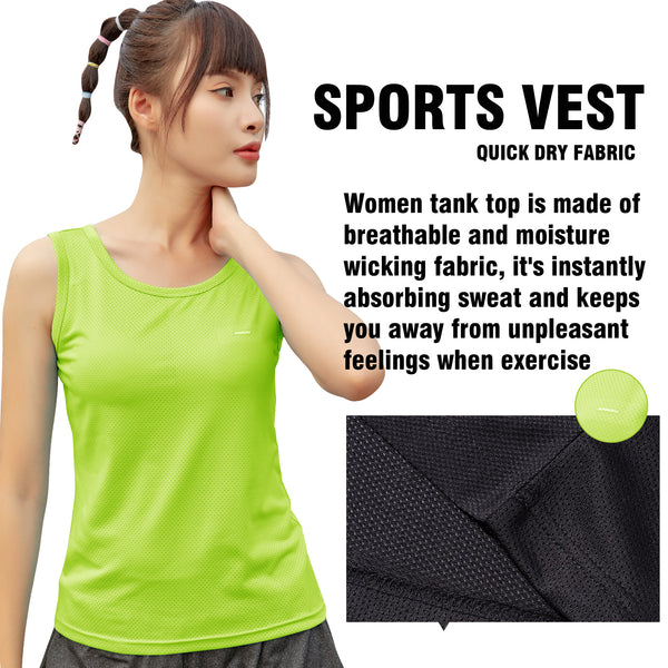 Sidiou Group Anniou Tank Top Women Sports Vest Casual Yoga Fitness Gym Workout Sleeveless Running Top