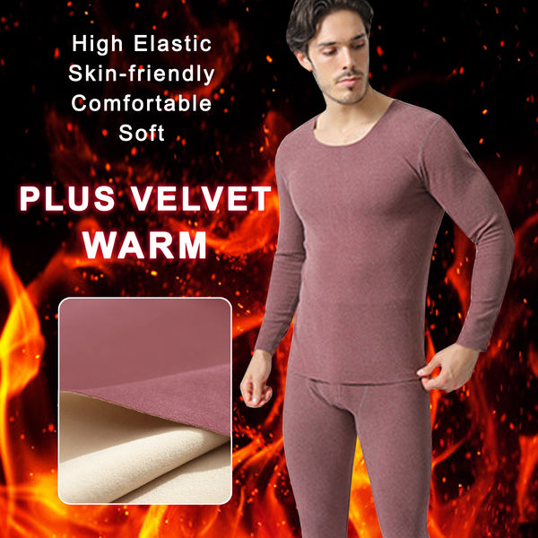 Sidiou Group Anniou Men & Women Seamless Thermal Underwear Set Winter Warm Soft Elastic Crew Neck Long Sleeve Base Layer Tops & Bottoms