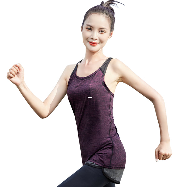 Sidiou Group Anniou Quick Dry Sun Protection Tank Top Women Sports Vest Casual Fitness Workout Training Sleeveless Yoga Vest