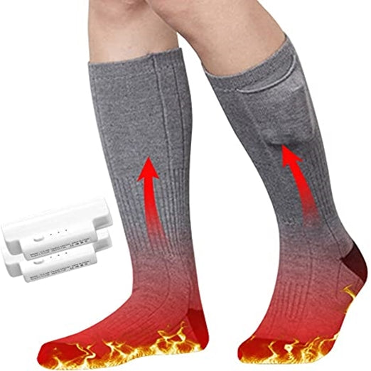 Sidiou Group Anniou 3.7V 2200mAh Heating Socks for Women Men Electric Heated Socks Rechargeable Battery Powered Winter Warm Outdoor Skiing Cycling Hiking Thermal Socks