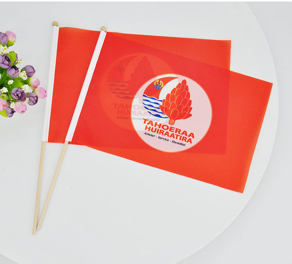 Sidiou Group Anniou Good Quality Custom Design National PVC Flags With Pole Election Campaign Promotion Advertising Hand Flag