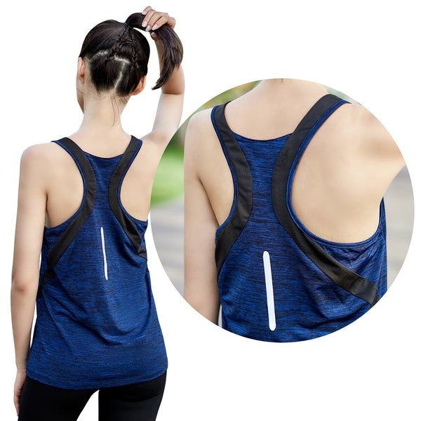 Sidiou Gruop Anniou Sleeveless Workout Tank Tops for Women Gym Athletic Breathable Running Tops Sun Protection Yoga Sport Vest