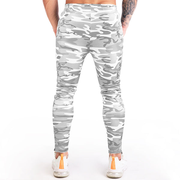 Sidiou Group Anniou Outdoor Camouflage Fitness Tights Elastic Waist Pants Workout Training Jogging Pants With Pocket for Men