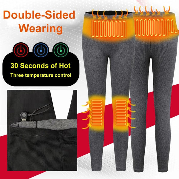 Sidiou Group Anniou Women Intelligent USB Heated Pants Rechargeable Insulated Pants Heated Slim Fit Heated Base Layer Pants For Winter Camping