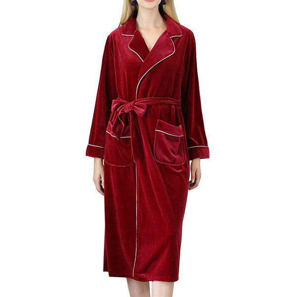Sidiou Group Anniou Towelling Bathrobe for Women Bath Robe Dressing Gown Robe Soft Touch Long Bathrobe Housecoat Dressing Gown