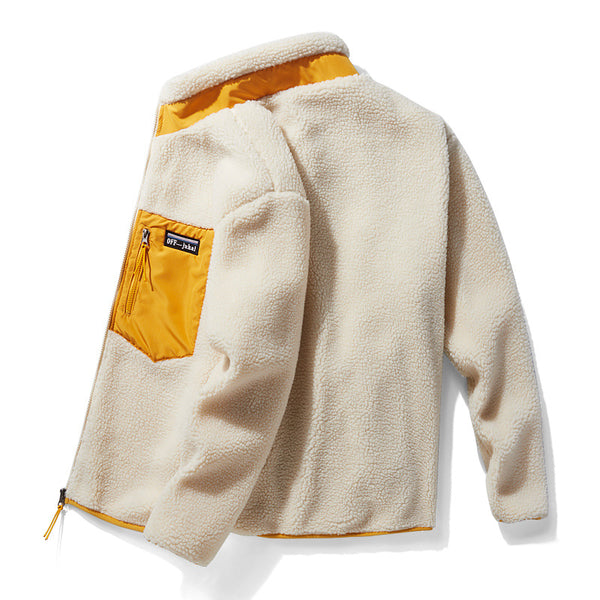 Sidiou Group Anniou Hot Sale Winter Fashion Warm Loose Soft Long-sleeved Cardigan Full Zipper Polyester Polar Fleece Jacket for Men