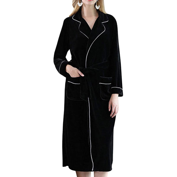 Sidiou Group Anniou Towelling Bathrobe for Women Bath Robe Dressing Gown Robe Soft Touch Long Bathrobe Housecoat Dressing Gown