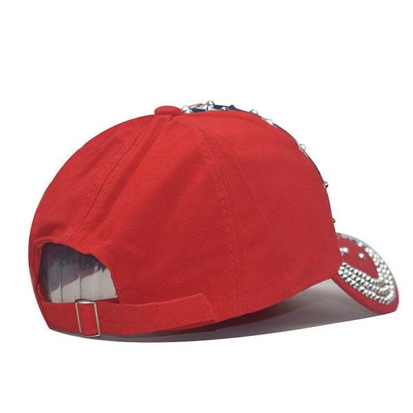 Sidiou Group Anniou Adjustable Bling Rhinestone Style Baseball Hats USA Election Campaign Cap Custom Sport Promotional Cap