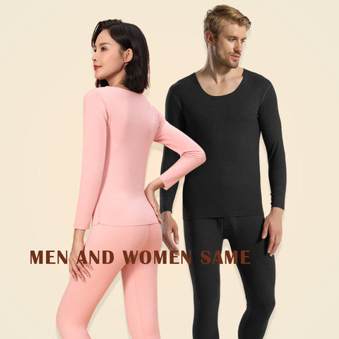 Sidiou Group Winter Thermal Underwear Set Cold Weather Warm Fleece Lining Long Sleeve Top and Pants Sets For Men Women