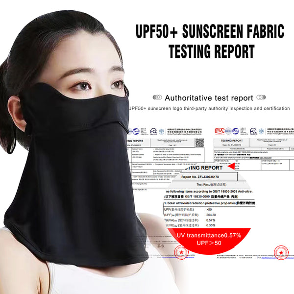 Sidiou Group Anniou Summer UPF 50+ Face Cover Anti UV Protective Dust Face Cover Cool Ice Silk Breathable Perspiration Sunscreen for Running Cycling
