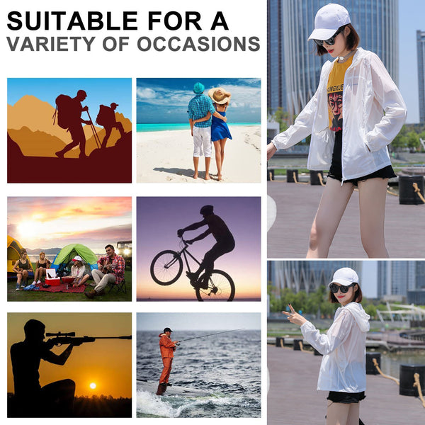 Sidiou Group Anniou Fashion Women's Nylon Fabric Quick Dry Breathable Lightweight Skin Coat UPF 50+ Anti UV Protective Jackets Running Cycling Jacket