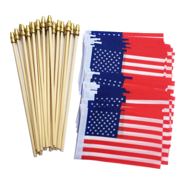 Sidiou Group Anniou Customized High Quality American Flag International Festival Hand Flag Election Campaign Flag