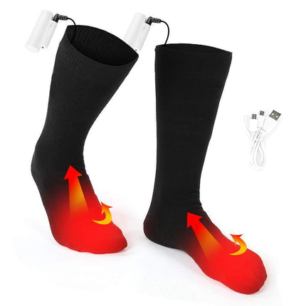 Anniou Black Adjustable Electric Heated Socks