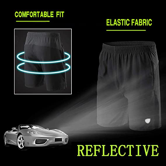 Sidiou Group Anniou Summer Running Men Sports Shorts Breathable Quick Dry Elastic Waist Five Pants Walking Fitness Training Shorts With Zip Pockets