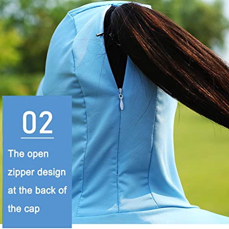 Sidiou Group Anniou Women UPF50+ Anti UV Jacket Long Sleeve Thumb Holes Sunscreen Shawl Cape Coat Zipper Hooded Breathable Quick Dry Loose Windbreaker