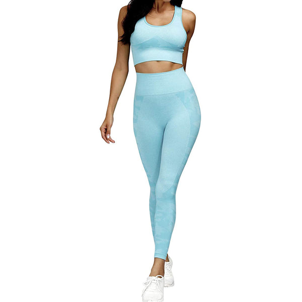 Sidiou Group Anniou Seamless Women Yoga Suit Workout Set 2 Pieces High Waist Legging and Sports Bra Gym Exercise Outfits Pants