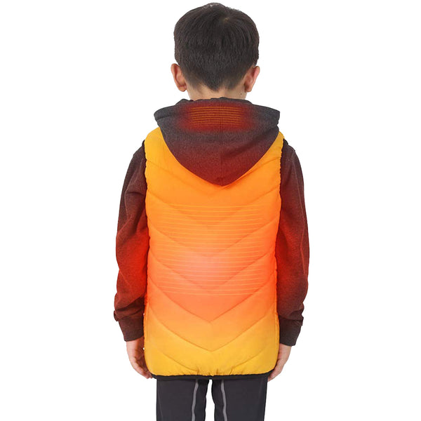 Sidiou Group Anniou Electric Heated Vest USB Child Adjustable Temperature Heated Gilet Rechargeable Heating Waistcoat (Packing Not Include Power Bank)