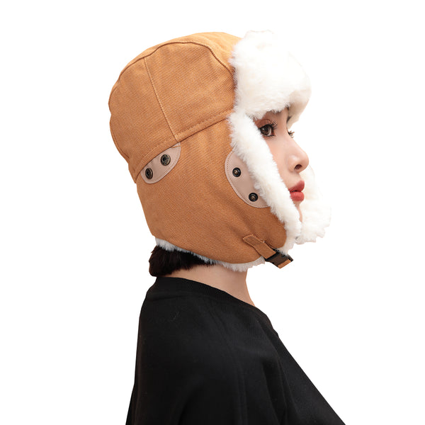 Sidiou Group Windproof Warm Hat Winter Autumn Ear Protection Cotton Ushanka Hat Thickening Outdoor Sports and Ski Hat Women Men