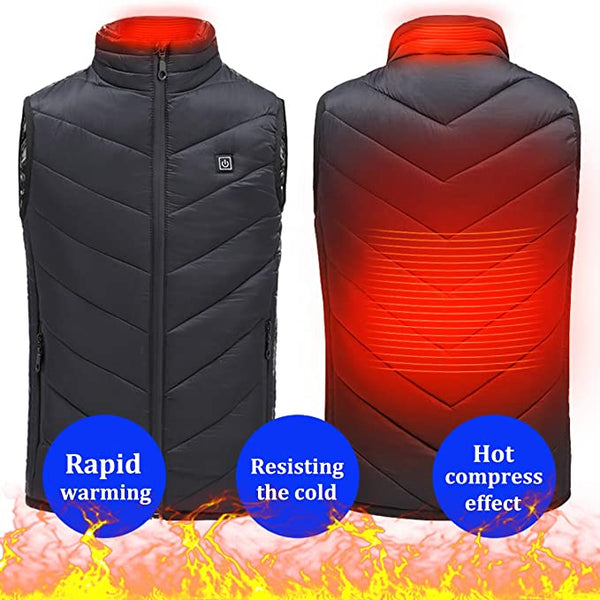 Sidiou Group Anniou Electric Heated Vest USB Child Adjustable Temperature Heated Gilet Rechargeable Heating Waistcoat (Packing Not Include Power Bank)