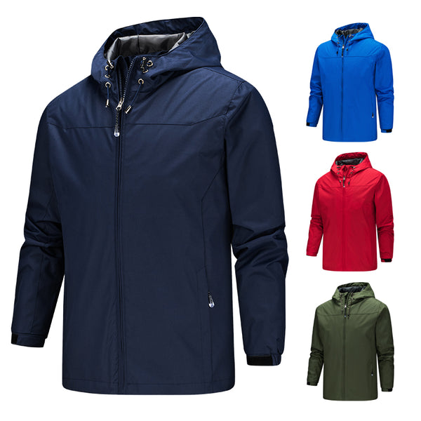 Sidiou Group Anniou Single-layer Wear-resistant Outdoor Men's Windproof Waterproof Jacket Plus Size Thin Hooded Windbreaker Jackets For Hikking Climbing