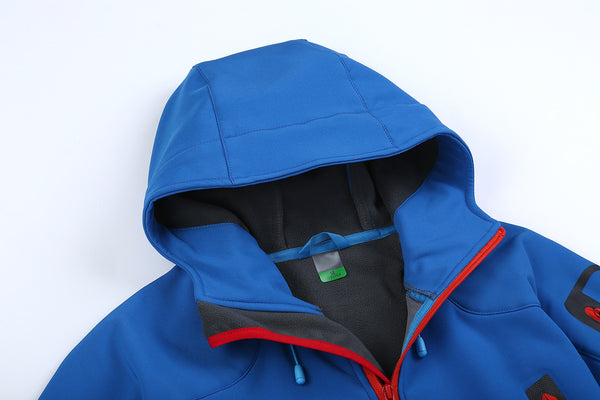 Sidiou Group Anniou Outdoor Men's Waterproof Breatherable Polar Fleece Windbreaker Jackets Hooded Softshell Jacket for Hiking