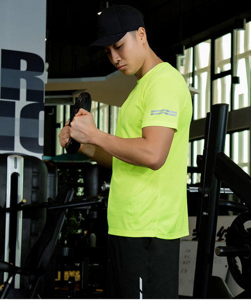 ﻿Sidiou Group Anniou Summer Men Outdoor Breathable Quick-drying Sportwear Training Running Gym T shirts Loose Mesh Men's T-shirts