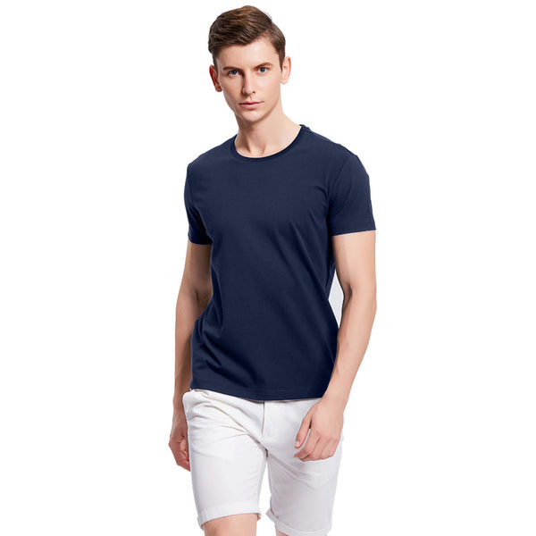 Sidiou Group Anniou Customized Women Men O-neck Short Sleeve T shirts White 100% Cotton Tops  Soft Casual Tees Mens Blank Logo T-shirt