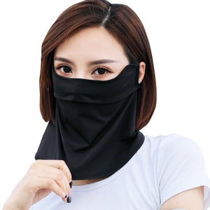 Sidiou Group Anniou Summer UPF 50+ Anti UV Dust Face Cover Cool Ice Silk Breathable Perspiration Sunscreen Headwear for Motorcycle Running