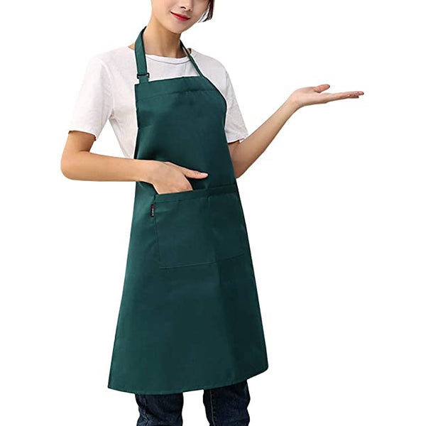 Sidiou Group Anniou Cotton Canvas Apron Cooking Kitchen Adjustable Chef Apron with Pockets for Restaurant Coffee Aprons