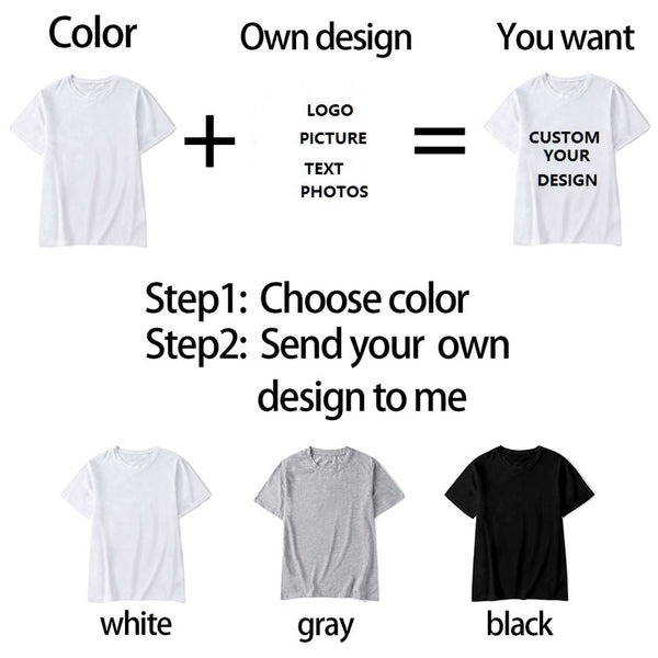 Sidiou Group Anniou Personalised T Shirt Printing Custom Men Women DIY Photo T shirts Short Sleeve Casual T-shirt Design Your Own T-Shirts