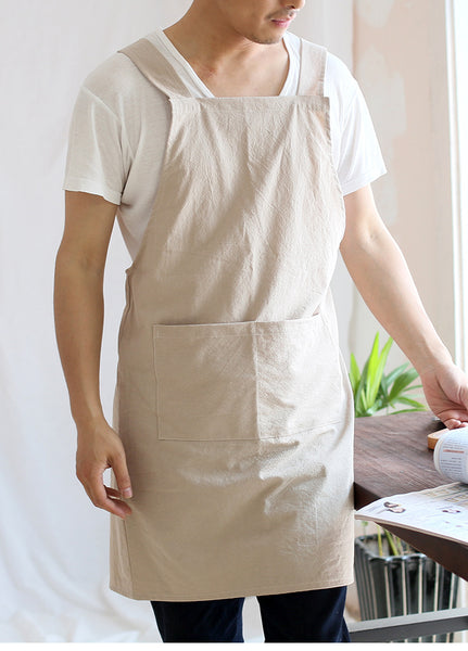 Simple Retro Blank Aprons Custom Made For Printing Breathable Man Flower Shop Kitchen Home Workwear Custom Logo Aprons No Minimum
