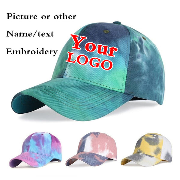 Sidiou Group Anniou Custom DIY Logo Personalized Embroidery Baseball Caps Adult Cotton Tie Dye Printed Trucker Hat Snapback Hats China Wholesale