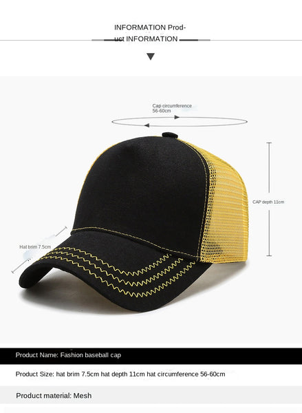 Sidiou Group Anniou High Quality Custom Logo Print Baseball Cap Men Embroidered Hats Men's Mesh Snapback Hats Summer
