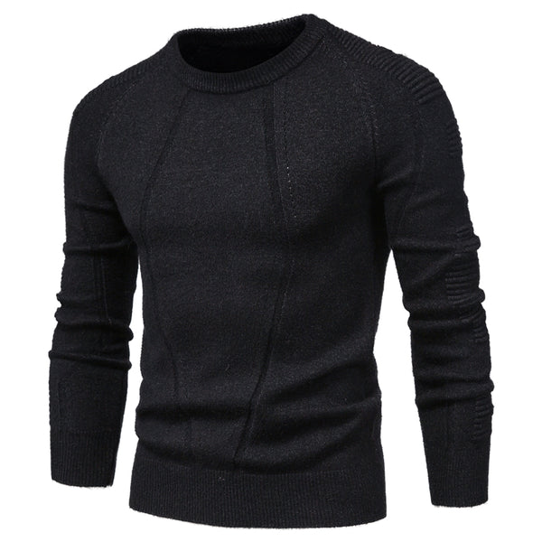 Sidiou Group Anniou New Autumn Winter Pullover Solid Color Men's Sweater O-Neck Sweater Casual Fashion Slim Sweaters Mens