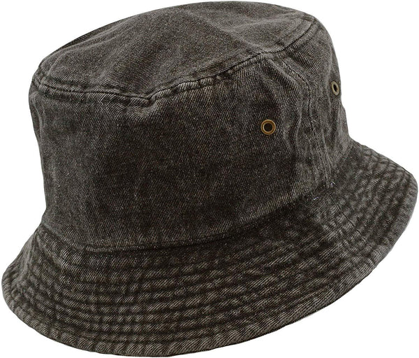 Sidiou Group Anniou Print Logo Cotton Bucket Caps Women Design DIY Washed Denim Fisherman Hat Wide -Brim Hats Custom Wholesale