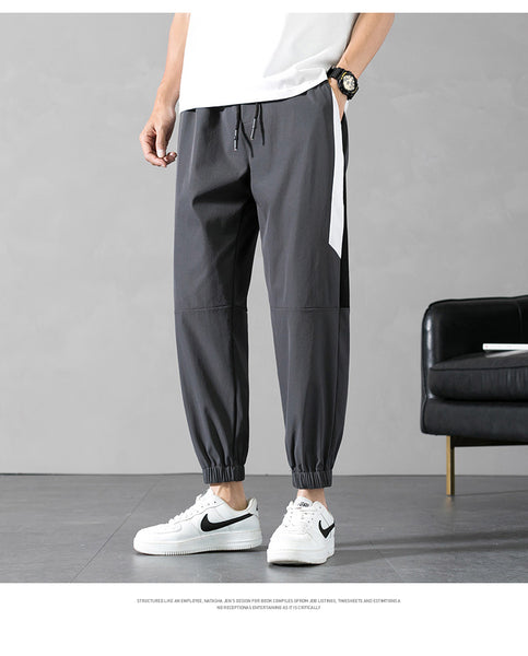 Sidiou Group Anniou High Quality Men's Nine-point Pant Men Jogger Pants Male Patchwork Track Trousers Plus Size Casual Loose Sweatpants