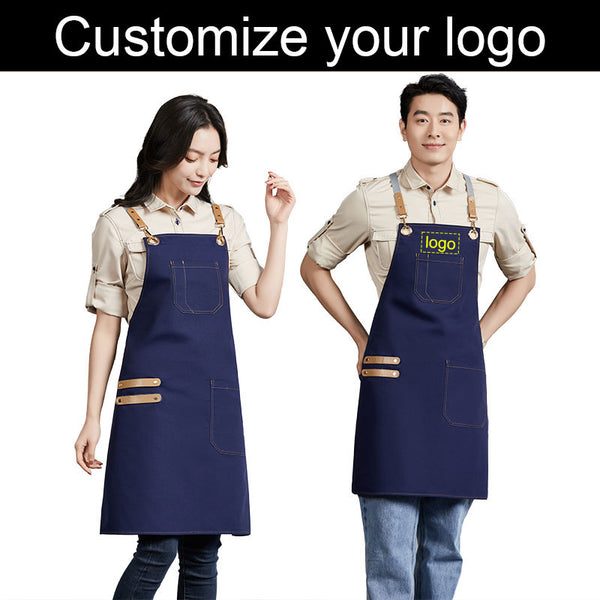 Sidiou Group China Wholesale High Quality Men And Women Chef Apron Printing Custom Logo Kitchen Cook Baking Bibs Embroidered Aprons