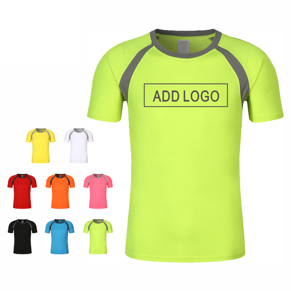 Sidiou Group Men's Quick dry Short Sleeve T Shirts Custom Printed Embroidery Logo Color-Block O-neck Team Sportswear Fitness Sports Jerseys