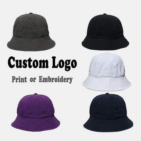 Sidiou Group Wash Basin Hats Made To Order Custom Logo Embroidered Retro Fisherman Hats Outdoor Leisure Solid Color Design Your Own Cap