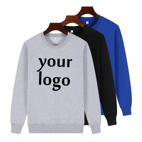 Sidiou Group Custom Design Logo Sweatshirt Men And Women Spring And Autumn Long-sleeved Thin Team Advertising Top Embroidered Sweatshirts